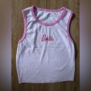 Mattel Barbie Pink and White Tank Top